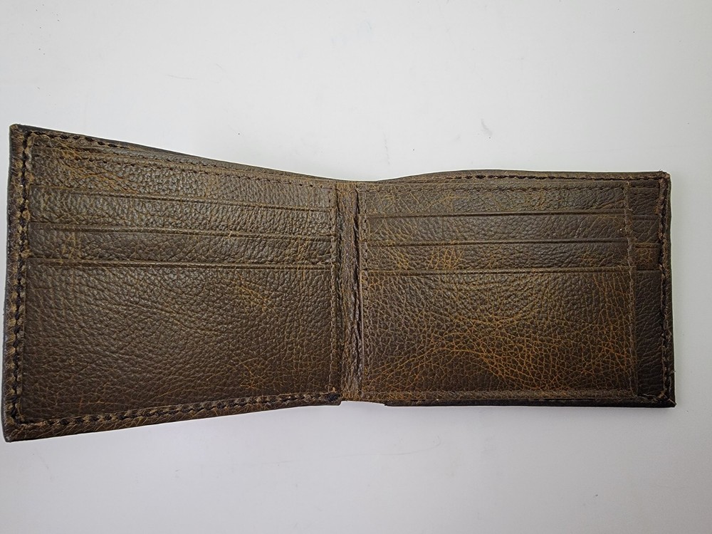 Ball Python Wallet Men Billfold snake skin Original Slim Pocket Brown interior