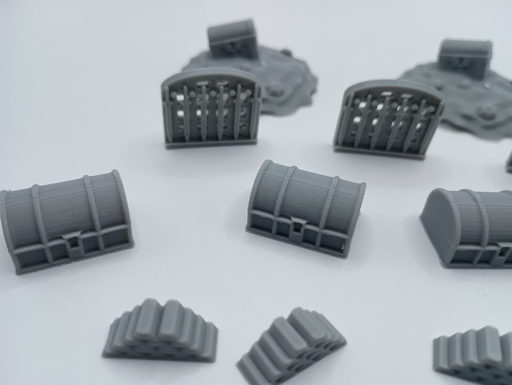 3D Printed Treasure Room Prop Set (28mm-32mm Scale)