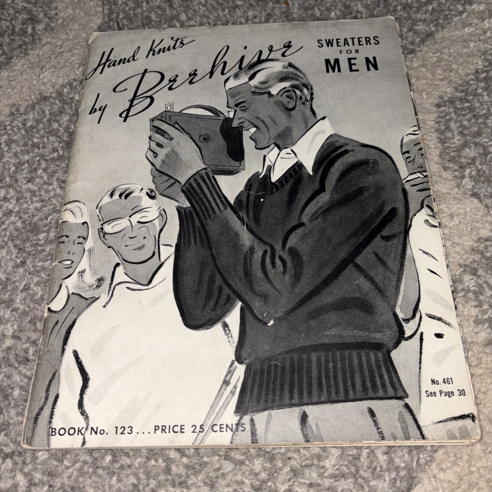 Antique Hand Knits by Beehive Sweaters for Men Pattern Book