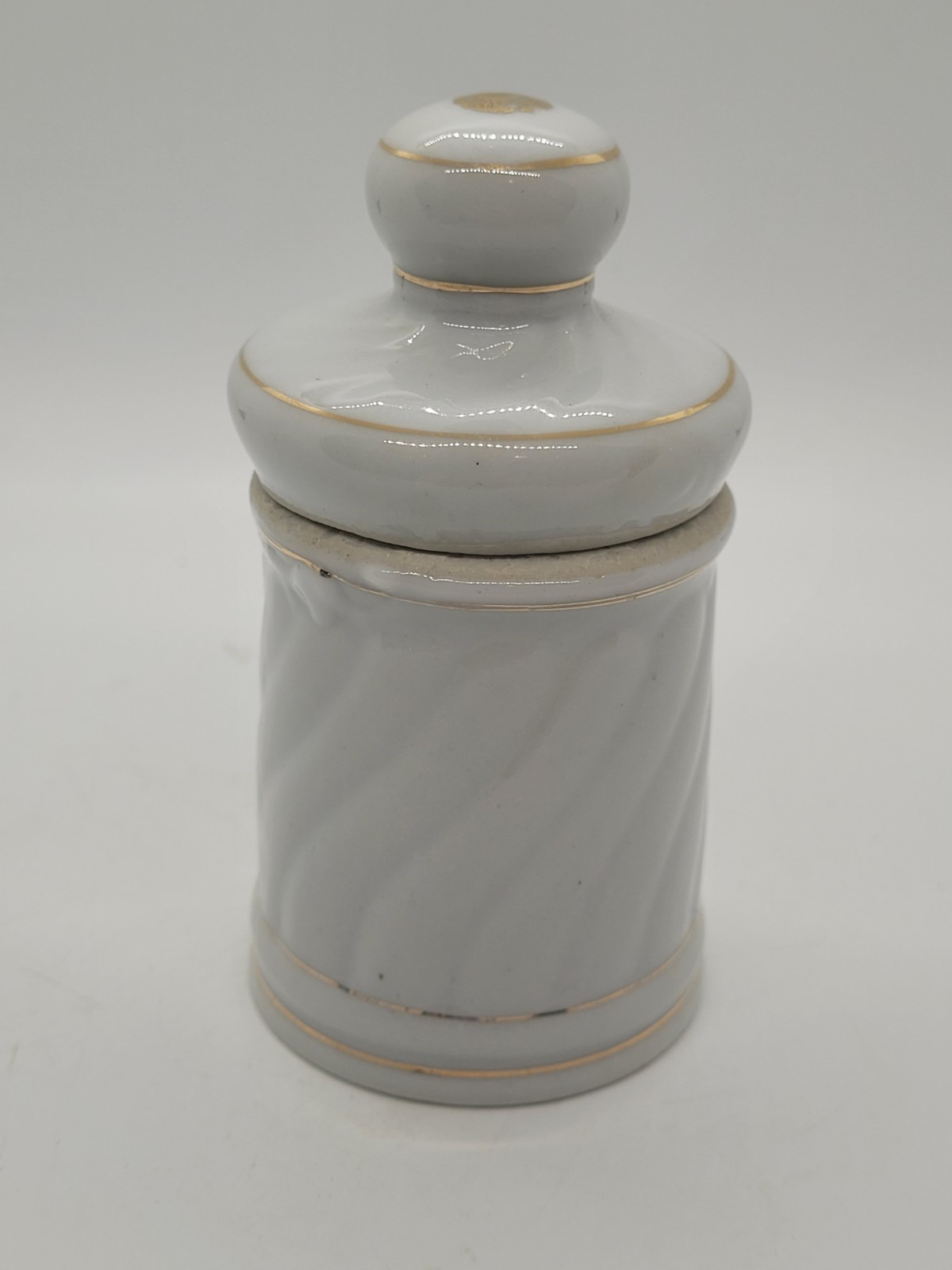 Vintage White Apothecary Pharmacy ASPIRIN Jar With Lid