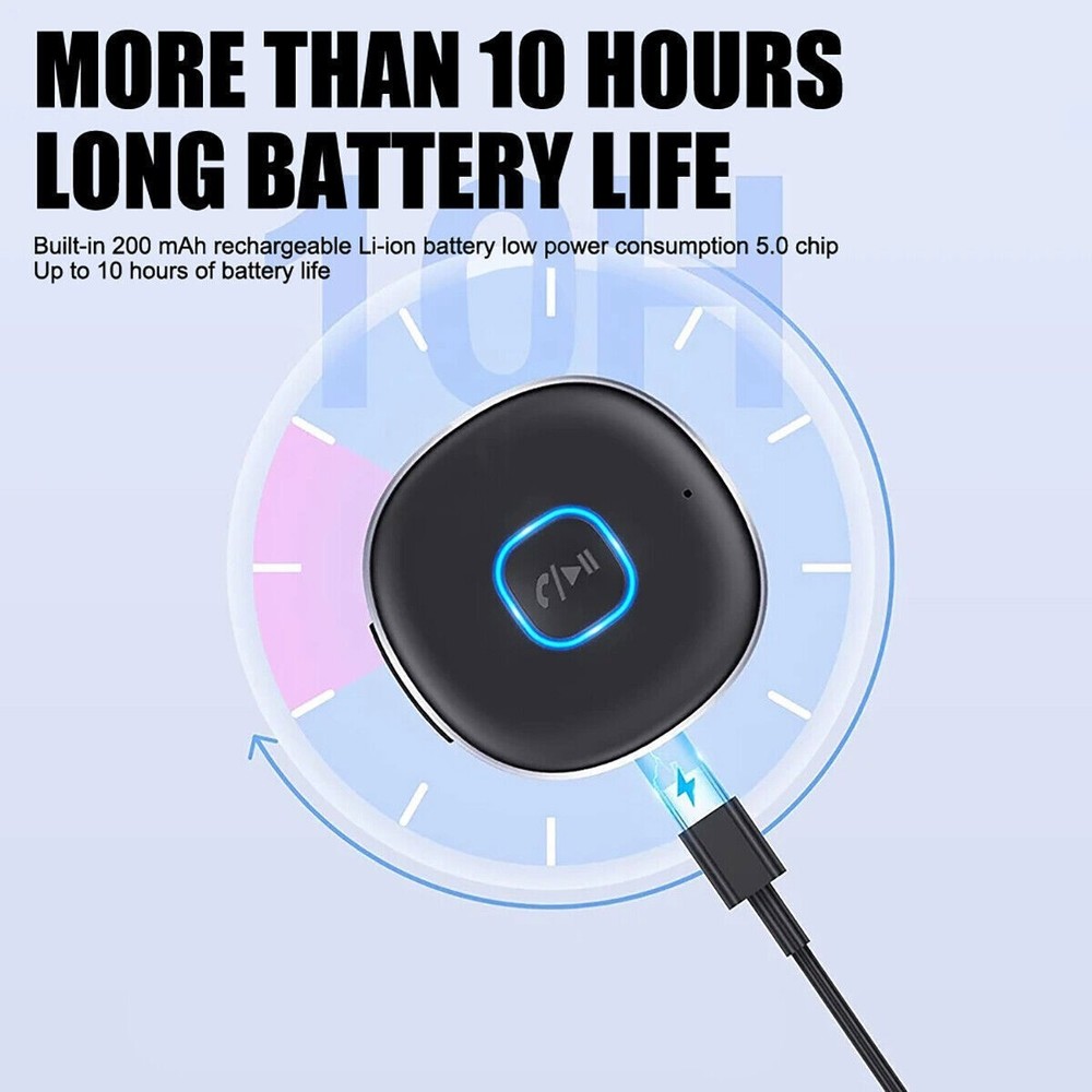 Bluetooth 5.0 Receiver, Plug and Play Wireless Audio Receiver for Home Stereo