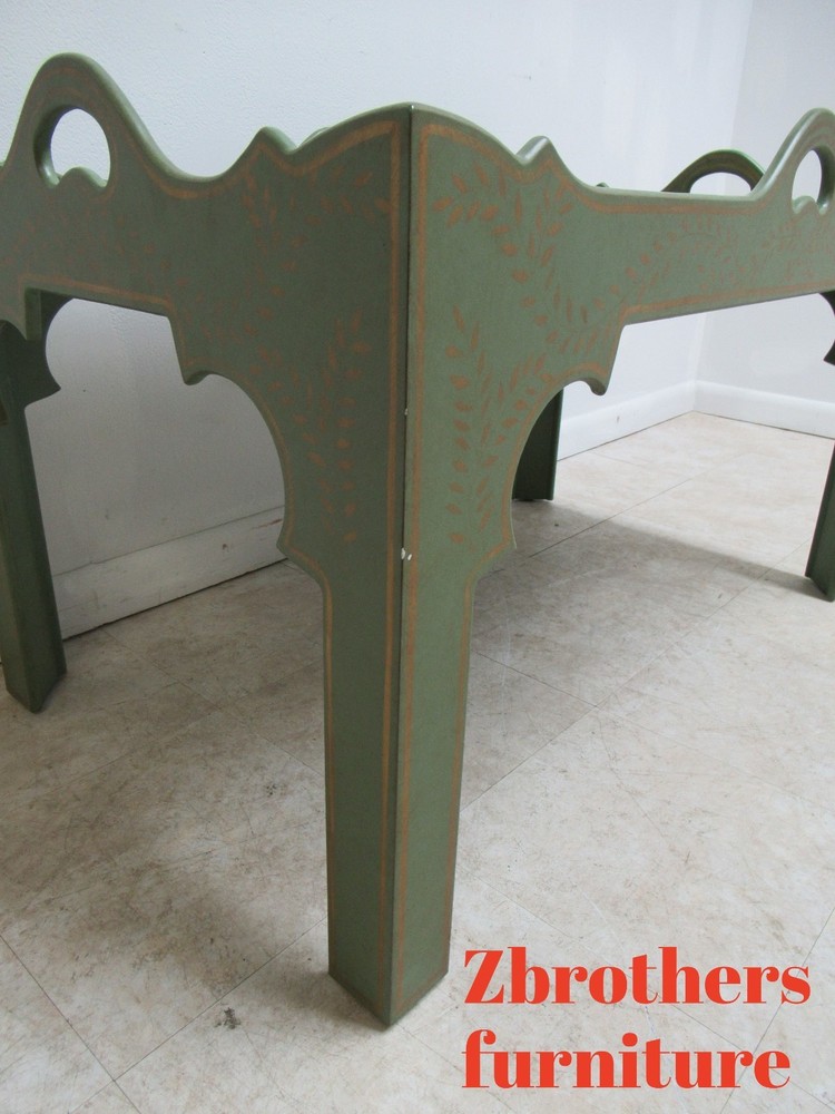 Niermann Weeks Paint Decorated Parson Tray Top Serving Coffee Table