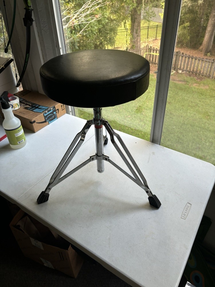 Percussion Plus Collapsible Folding Drum Padded Seat Stool Throne