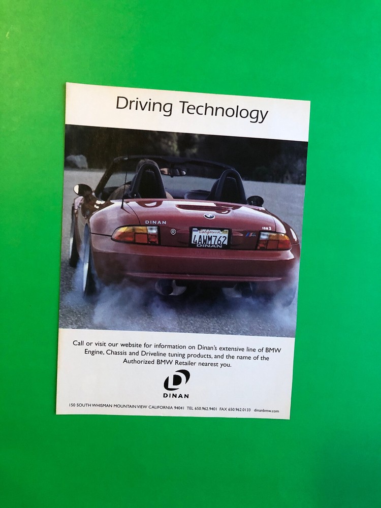 BMW DINAN Z3 ORIGINAL PRINT AD ADVERTISEMENT
