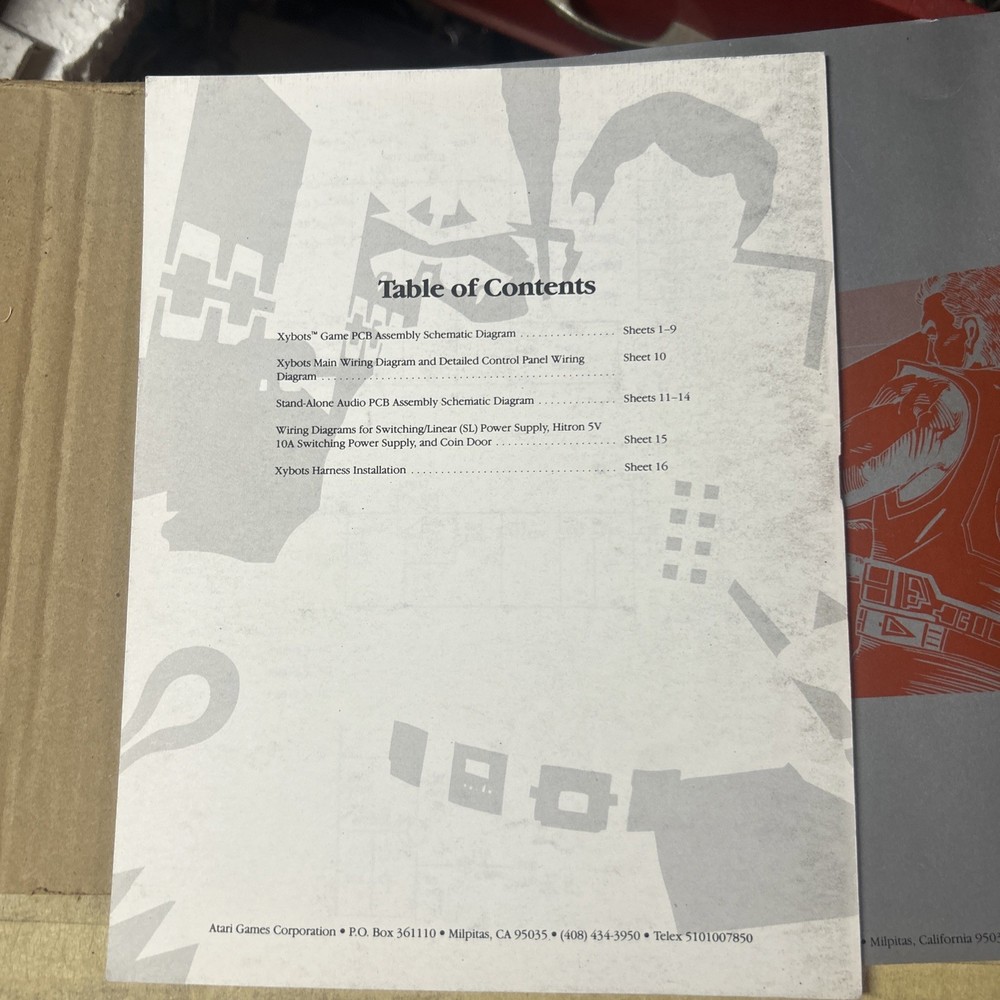 Original Xybots Set Atari ARCADE VIDEO GAME owners manual