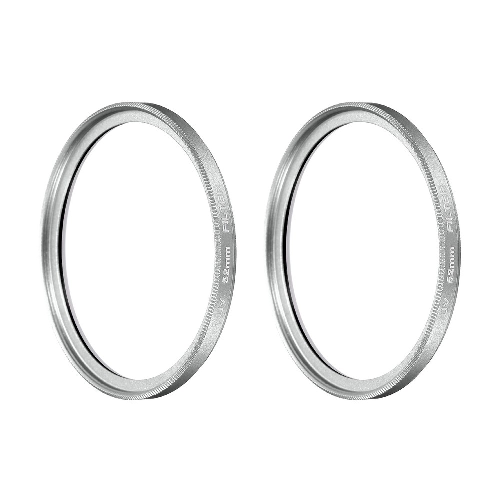 2Pcs 52mm Ultra Slim Lens Filter Multi Coating Camera Len Filter, Silver