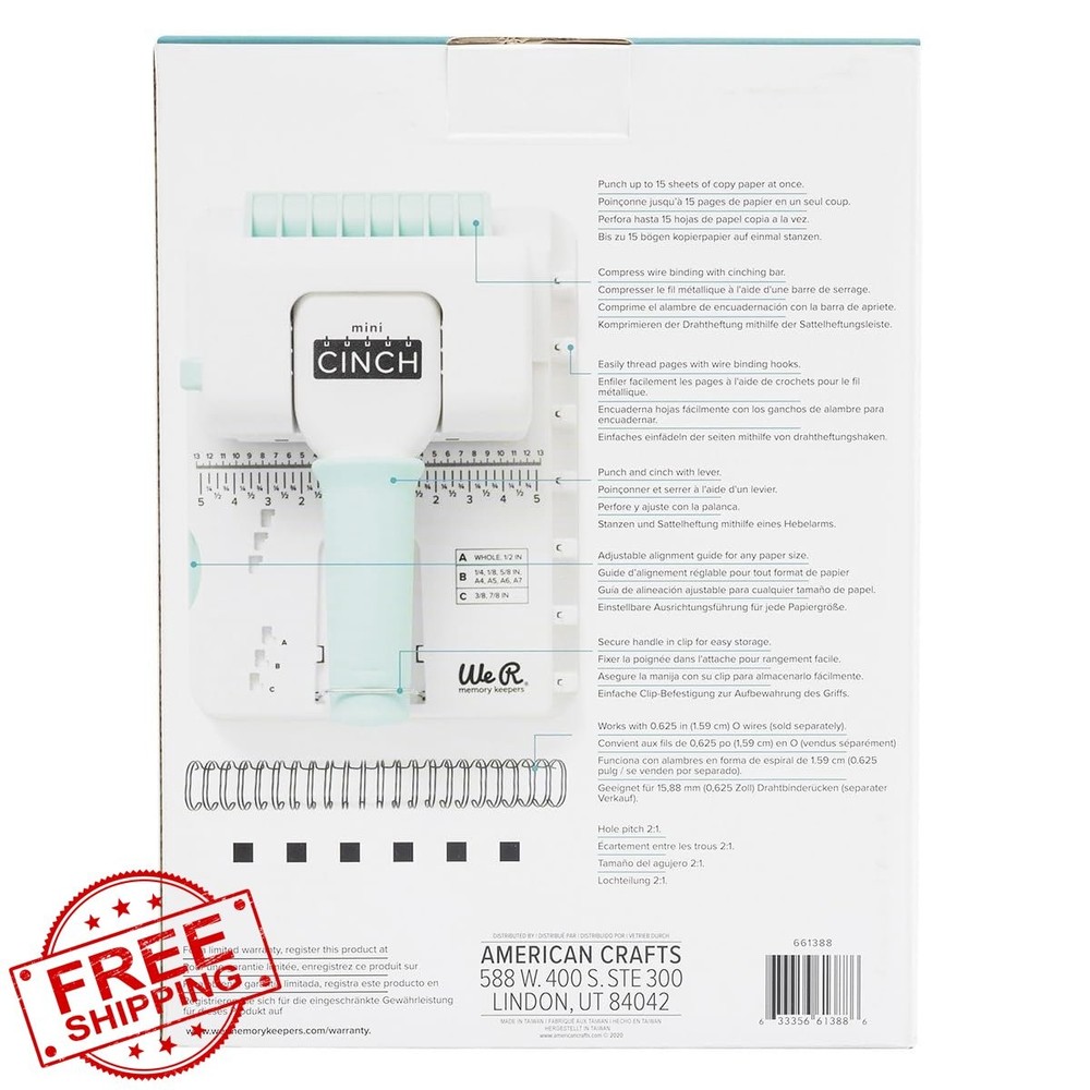 We R Memory Keepers Mini Cinch Bookbinding Machine Tool