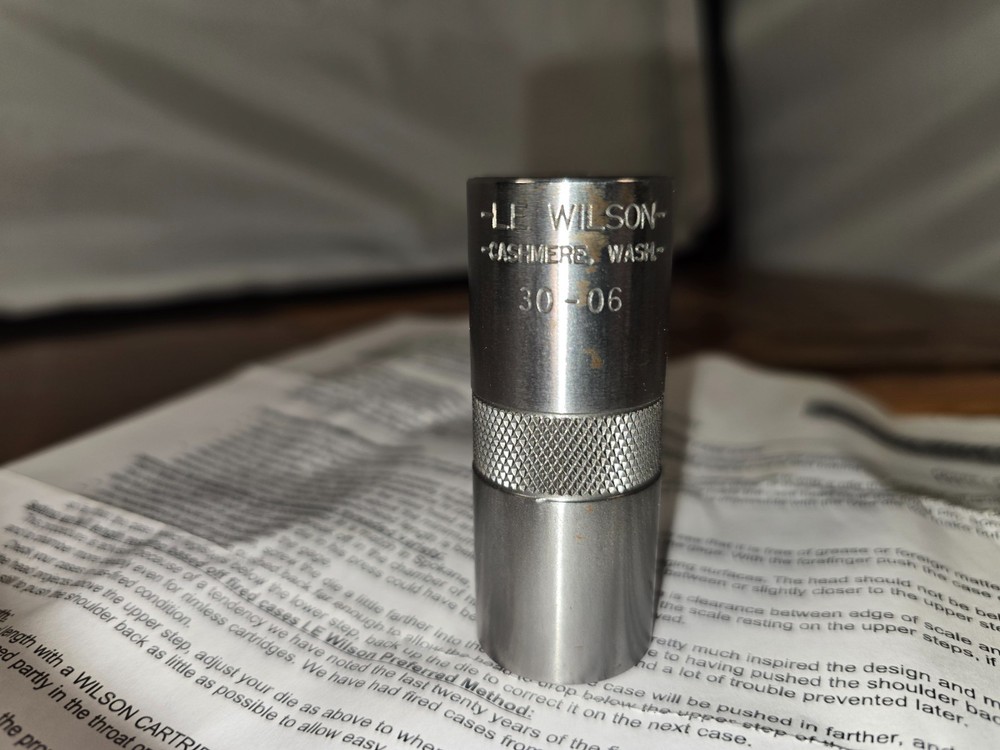 L.E. Wilson Case Holder .30-06 Springfield Reloading Tool for Brass Case Trimmin