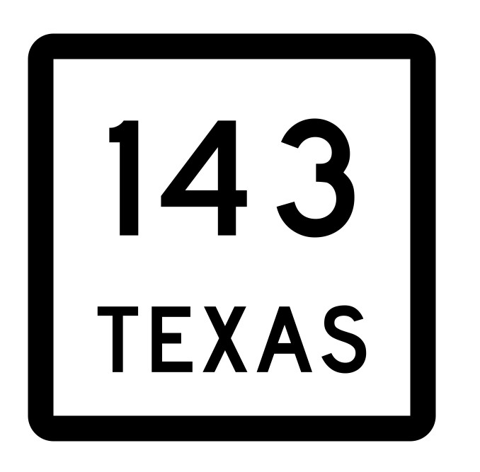 Texas State Highway 143 Sticker Decal
