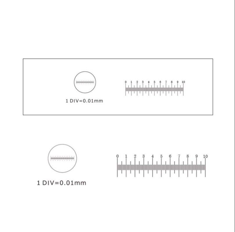 Microscope Stage Micrometer Calibration Slide Graduated Scale Slide 0.1/0.01mm