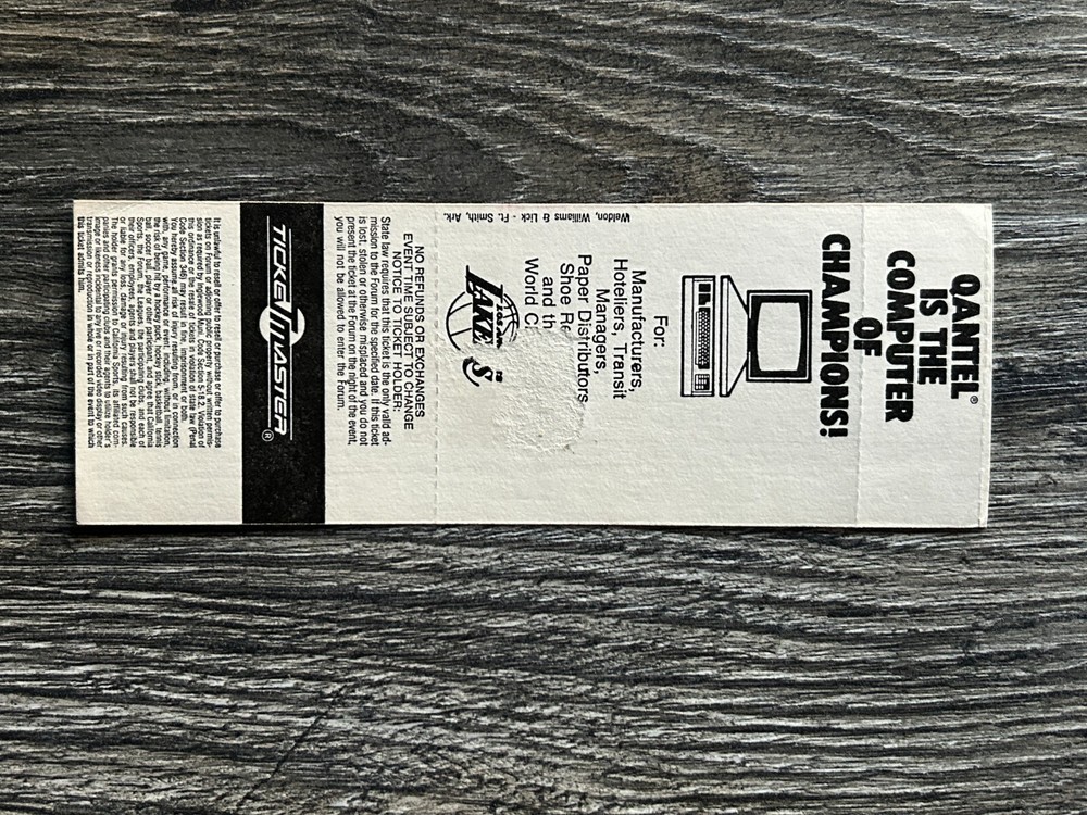 KISS FULL TICKET STUB Forum Los Angeles 1986 Asylum Concert Tour Vintage Kiss