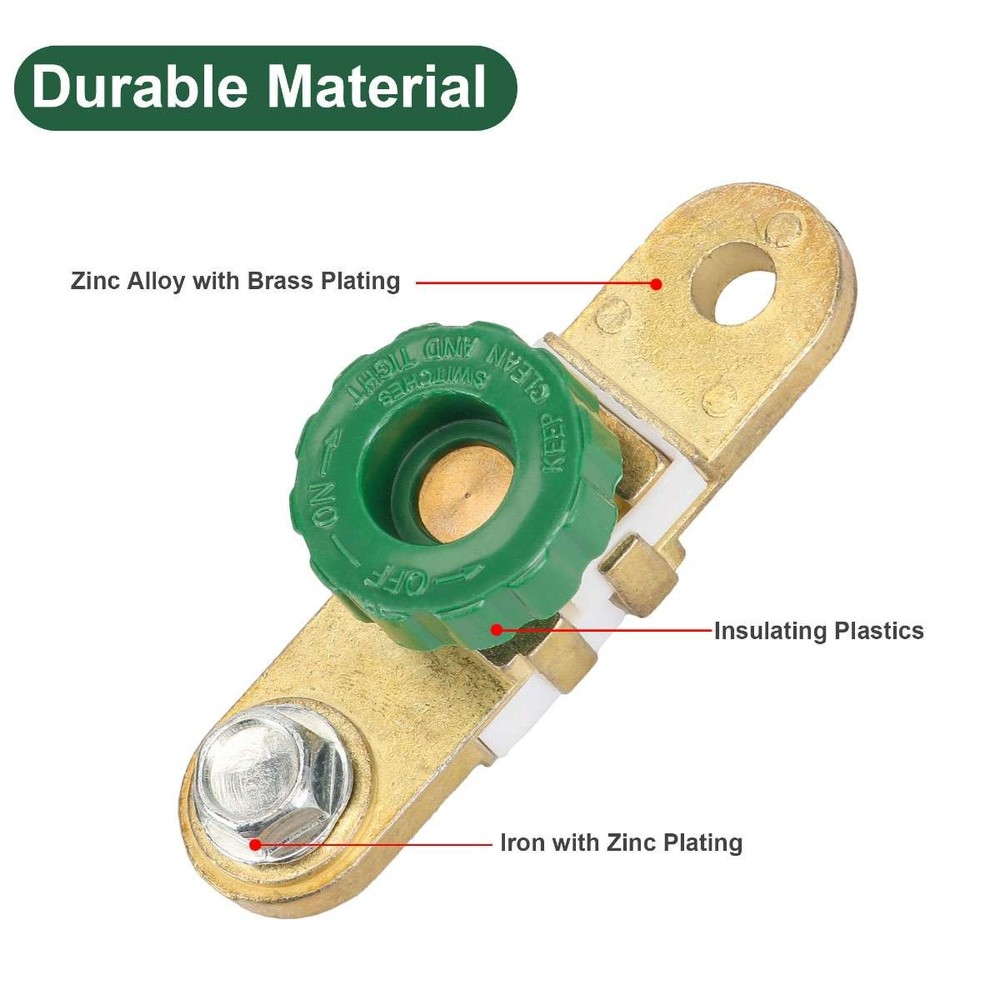 1-5Pc Side Post Battery Disconnect Switch Battery Link Terminal Kill Shut Switch