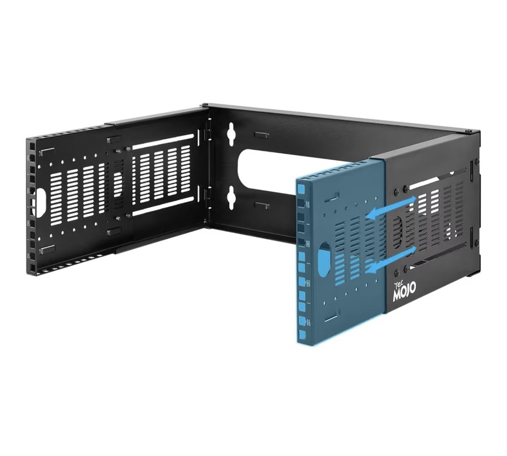 Tecmojo 4U Wall Mount Network Rack, 19" Open Frame Patch Bracket Adjustable