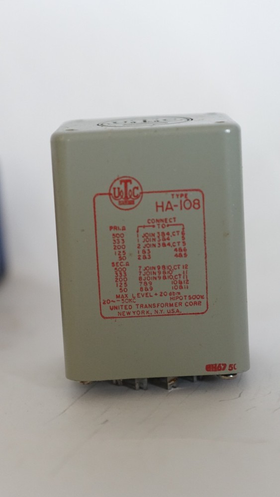 UTC HA-108 Audio Transformer