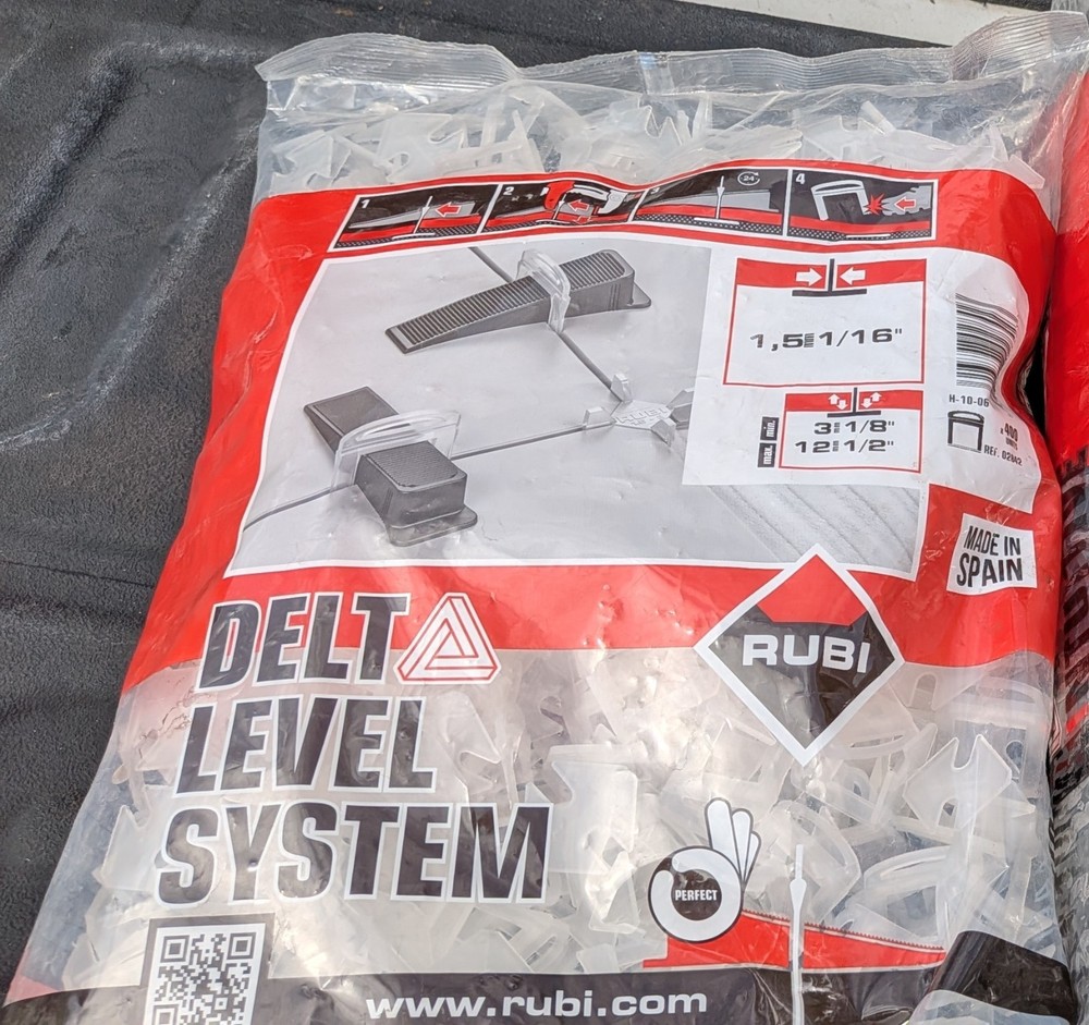 Rubi Tools Delta Tile Leveling System 1/16" (1.5MM) 400 Count