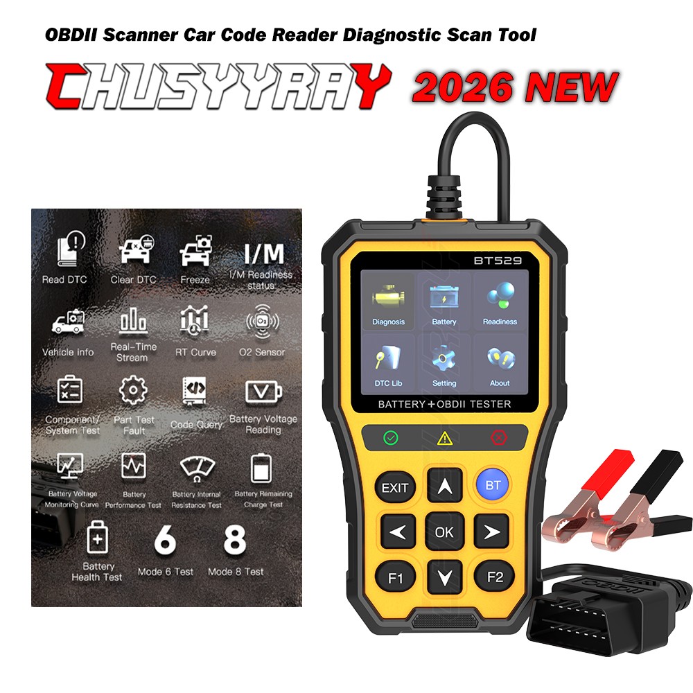 BT529 OBD2 Scanner OBD Code Reader Car Diagnostic Tool Check Engine Fault