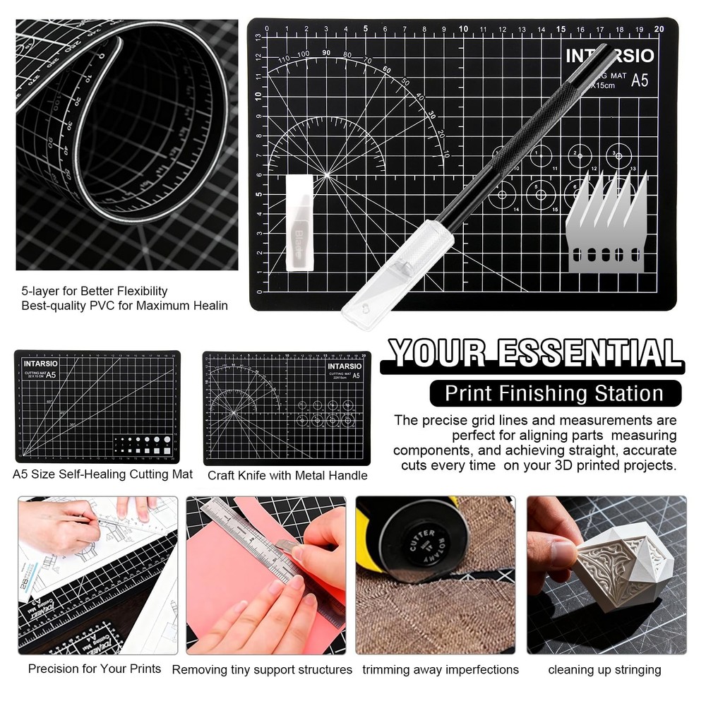 52-in-One 3D Printer Tools Kit, Professional Accessories & black