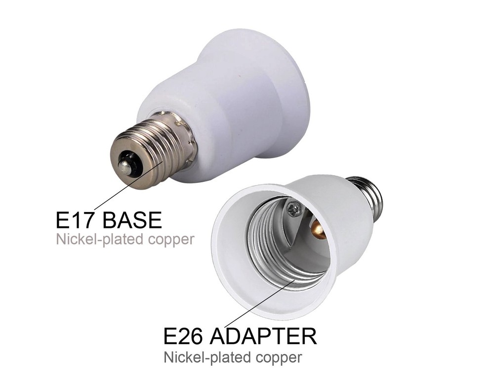(6-PACK) SpiritLED E17 to E26 / E27 Socket Adapter,Intermediate base E17 to