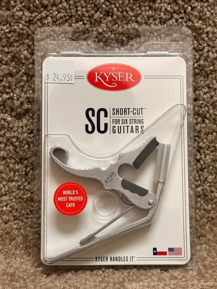 Kyser Short-Cut Partial Guitar Capo Silver