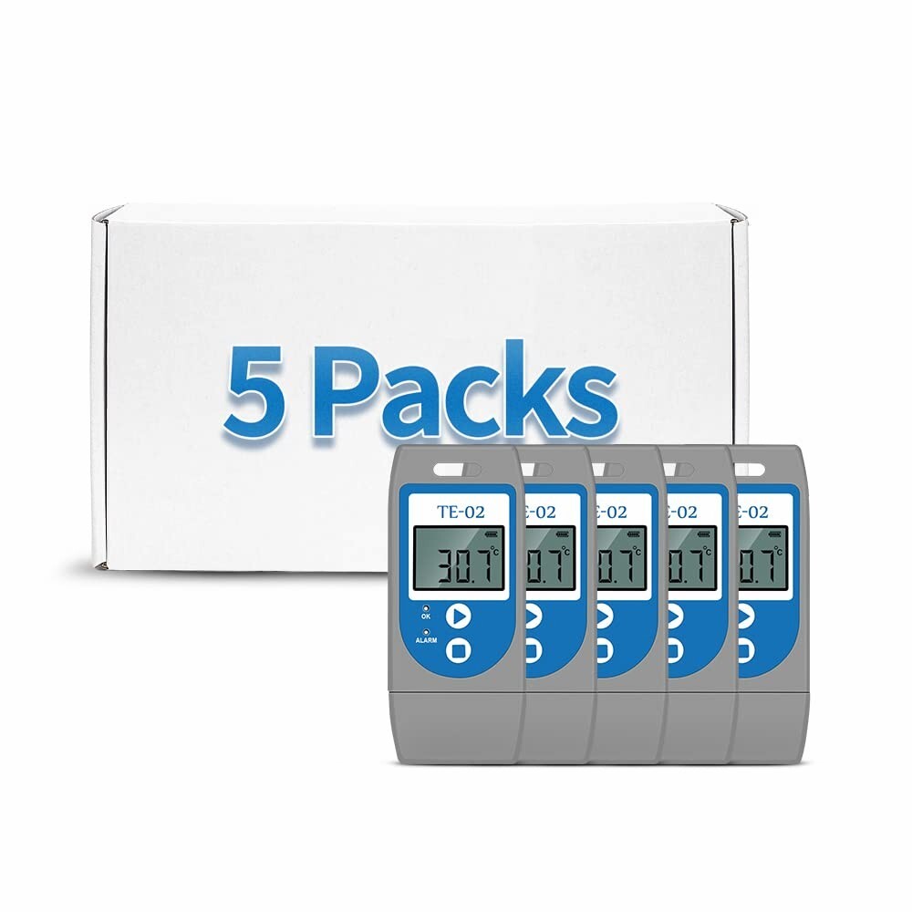 Temperature Data Logger,  USB Temperature Data Recorder with PDF & CSV (5 pcs)