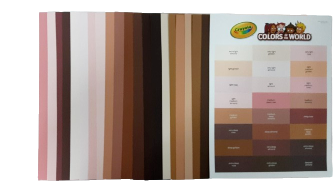 Crayola Construction Paper in Colors of The World, 8.5”x 11” 24 Colors 48 Pages