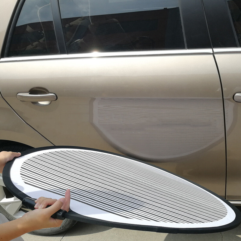 80cm Circular Striped Reflector Board Foldable Lined Light Dent Pan Check Tool