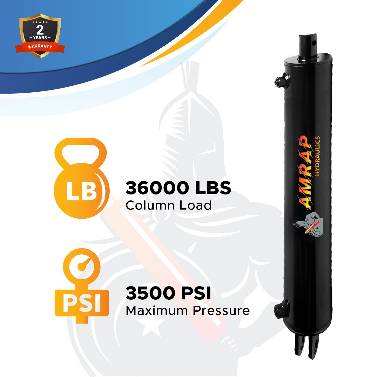 4X24 Hydraulic Cylinder - 4" Bore x 24" Stroke Log Splitter Cylinder 3500PSI