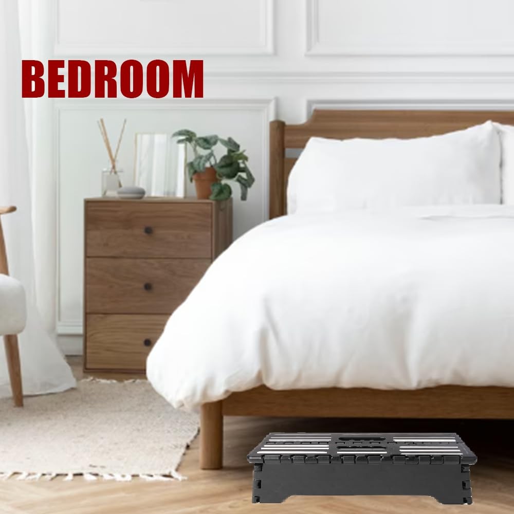 Wide Step Stool Platform - Long Step Stool,Portable Steps for Adults Half Sep...