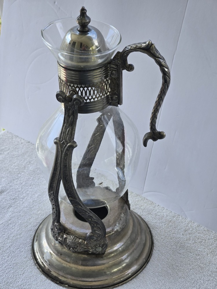 Vintage Coffee or Tea Carafe with a Warming stand Swings