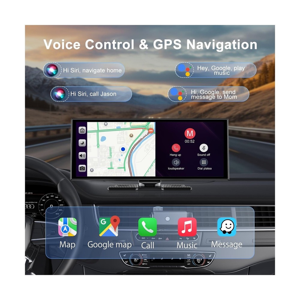 [2025 11" Fully Laminated 60fps Touchscreen] -Accfly Wireless car Play Screen...