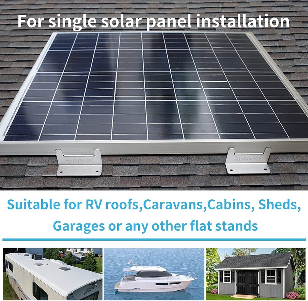 SUNMAK 16 Units per Set Solar Panel Mounting Z Brackets, Solar Panel Mounting Br