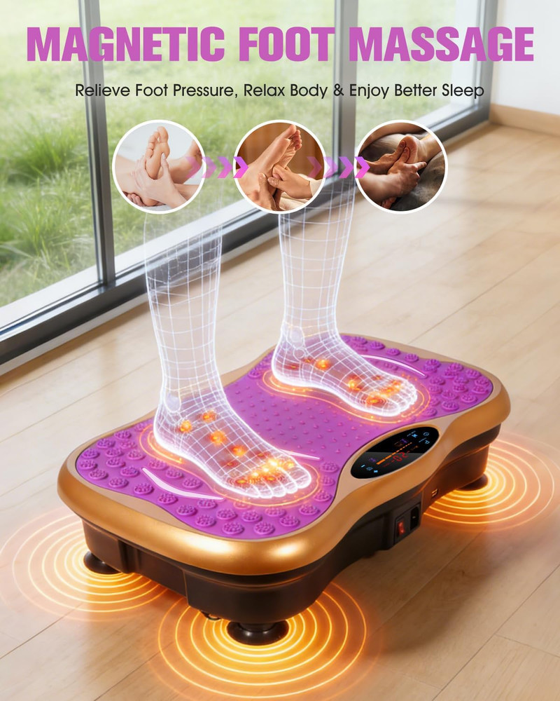 Vibration Plate Exercise Machine, Vibration Platform for Lymphatic Drainage Full