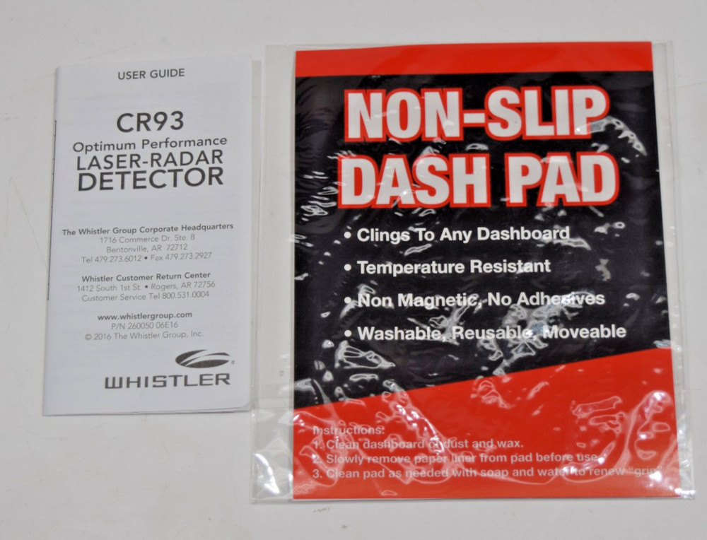 Whistler CR93 Radar Detector OPEN BOX