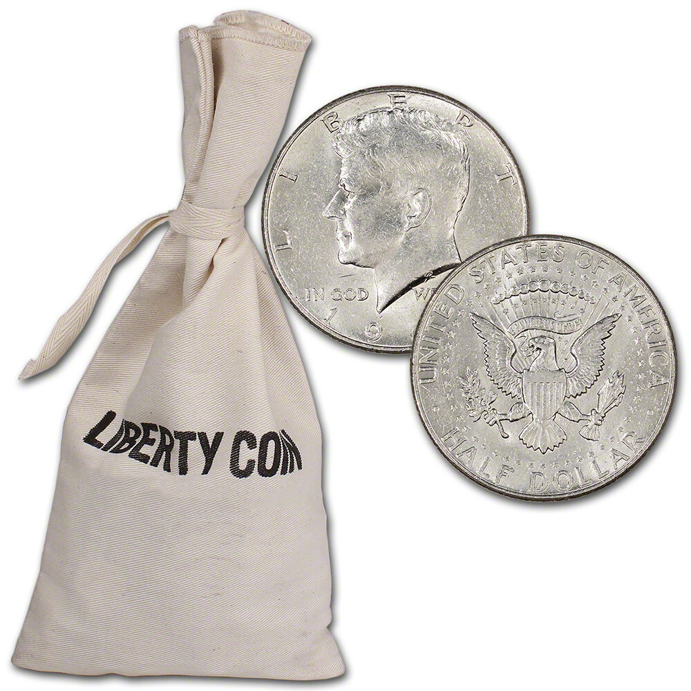 90% Silver 1964 Kennedy Half Dollars - $100 Face Value Bag