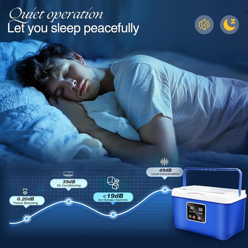 Cold Therapy Machine, Ice Therapy Machine System for Knee with Digital Timer, Qu