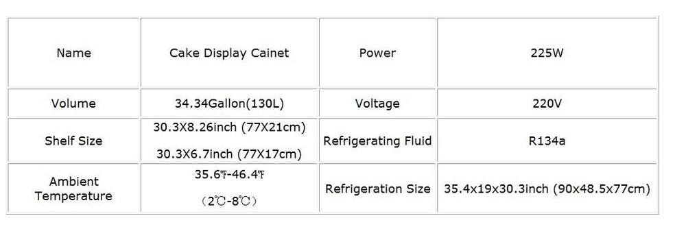 Refrigerated Cake Showcase 35.4"Right Angle Show Case W/Defogging Function 220V