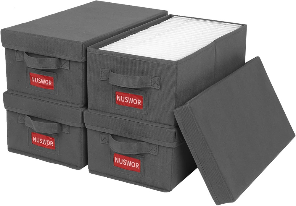 Premium DVD Storage Box - Stackable DVD Case Holder Organizer, DVD Storage Solut