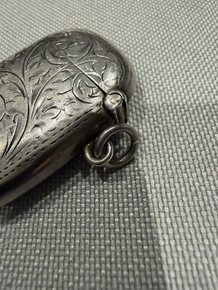 Antique Solid Silver Vesta Case, Birmingham