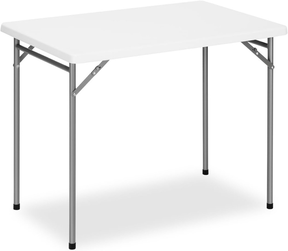 3ft Rectangular Folding Table for All-Occasion, Foldable Table with HDPE Tableto