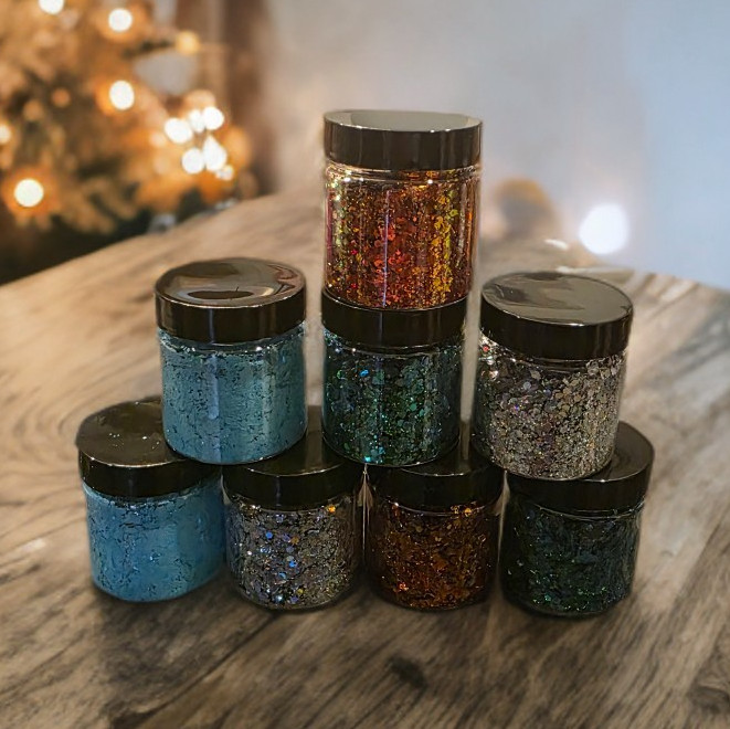 Assorted Multicolor Craft Glitter Jars Set for Arts, Crafts, DIY Projects