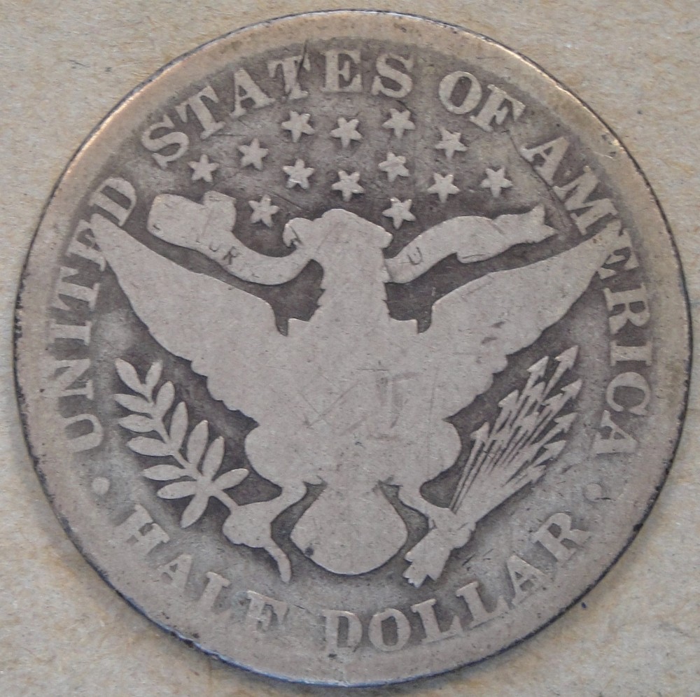 1893 Barber Half Dollar 50c G As Pictured Bk4