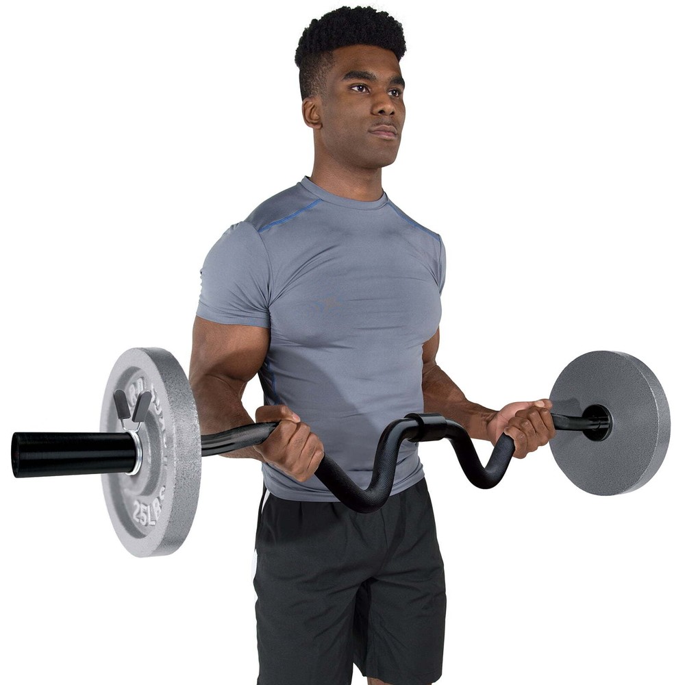 CAP 2-Piece Olympic Curl Bar with Collars