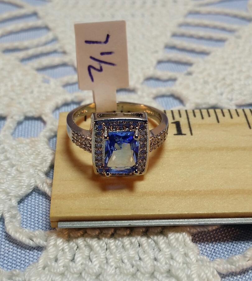 New Handcrafted Emerald Princess Ring Sterling Silver