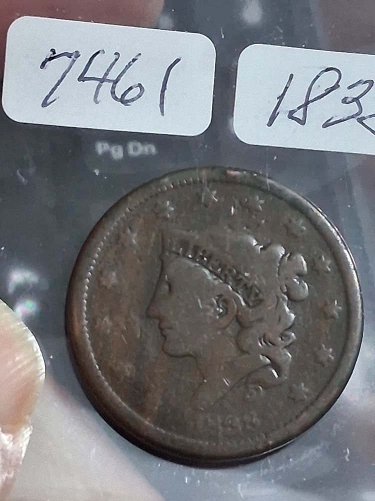 1838 CORONET HEAD LARGE CENT