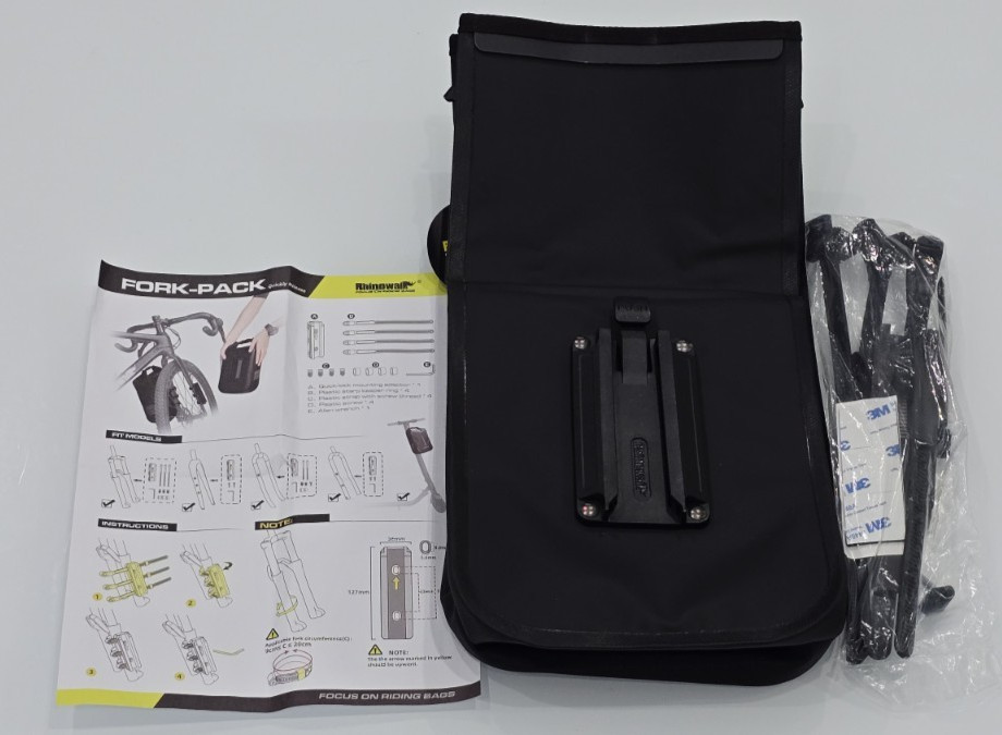 RHINOWALK RK406 6L FRONT FORK BAG WATER PROOF POLYESTER (BLACK)