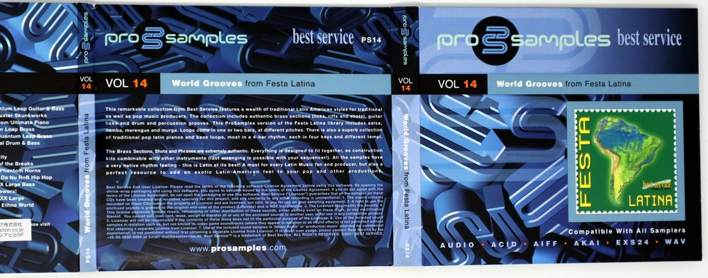 Best Service Pro Samples 22 World Grooves Sample/Sound Library/Sampling CD