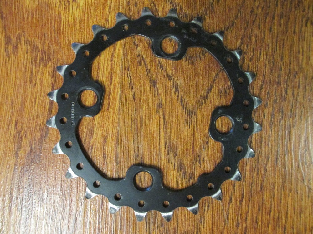 SHIMANO 4 BOLT 64 BCD 24T CHAIN RING BLACK