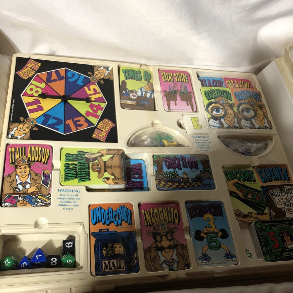 1995 Get A Clue The Math Game Beginner Intermediate Program VHS Home School/WH2