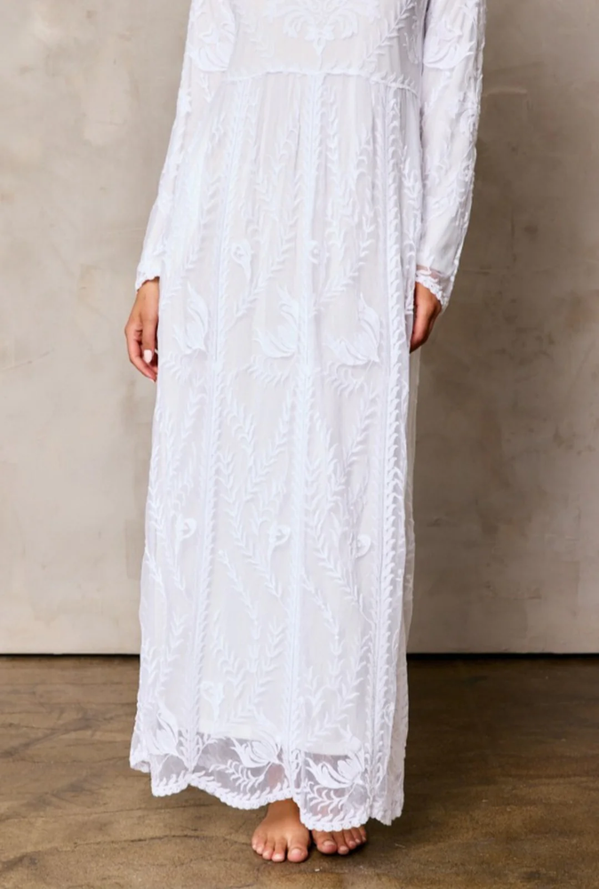 Sweet Antionette White Temple Dress