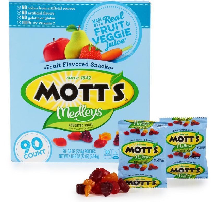 Mott's Fruit Flavored Snacks Assorted Fruit Candy 90 ct 72 oz